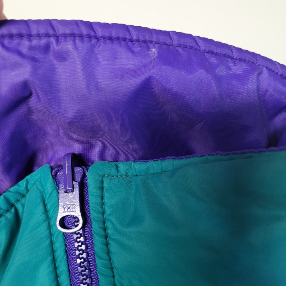 Columbia Vintage Reversible Jacket Mens Large Teal Purple Radial Sleeve Vintage - Picture 12 of 13